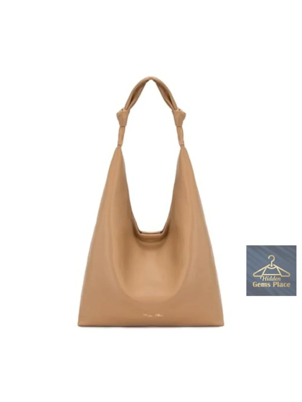 Hobo Shoulder Tote Bag with Double-Knot Strap, Fits 13